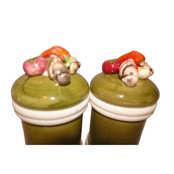 Vintage Arnart 5th Avenue Garden Harvest Salt Pepper Shakers Hand Painted #1901 - Picture 8 of 10